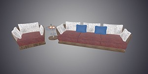 交互式3D沙发模型演示